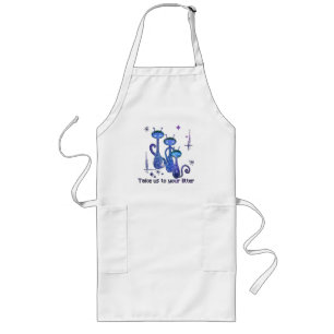 Funny Alien Cats – "Take Us To Your Litter" Long Apron