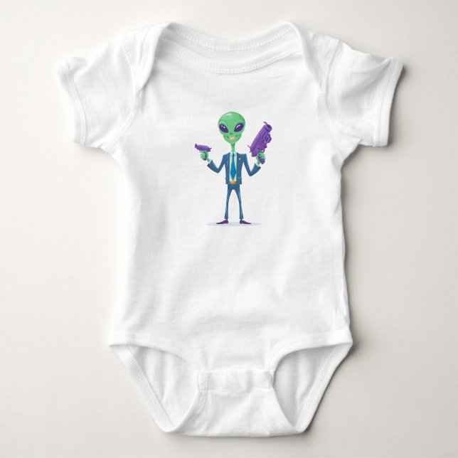 Funny Alien Character T-shirt – Custom Tees  (Front)