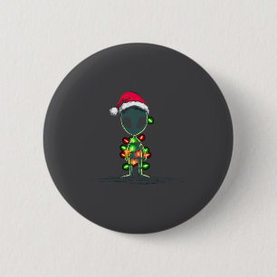 Funny Alien Christmas Graphics Lights Lover Extrat 6 Cm Round Badge