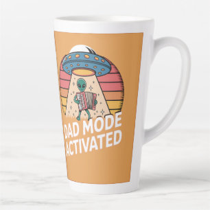 Funny Alien Dad Mode Activated Gift Latte Mug