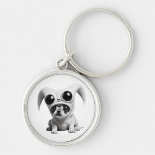 Funny alien dog key ring