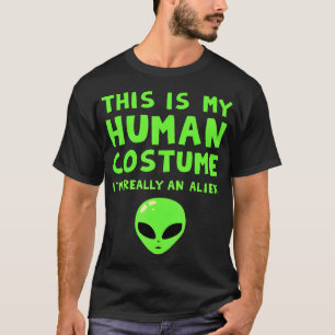 Funny Alien Human Costume T-Shirt