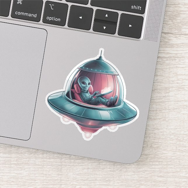 Funny Alien in UFO (Detail)