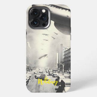 Funny Alien Invasion Rtero Sci Fi movie Name iPhone 13 Pro Max Case