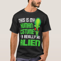 Funny Alien Lover Human Costume UFO Halloween Joke