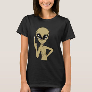 Funny Alien Middle Finger Stink Finger T-Shirt Gif
