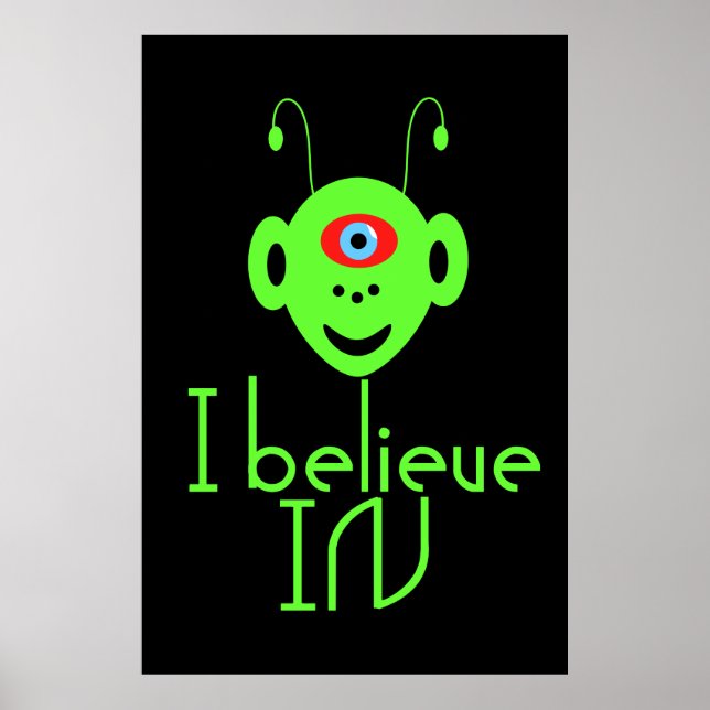 Funny alien monster poster (Front)