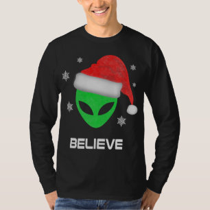 Funny Alien Santa Christmas Xmas Gift T-Shirt