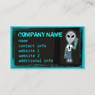 Funny Alien T-Shirt  Customisable Business Cards