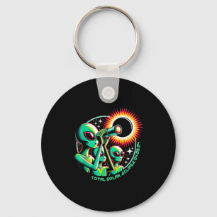 Funny Alien Total Solar Eclipse 4.08.2024 Apparel  Key Ring