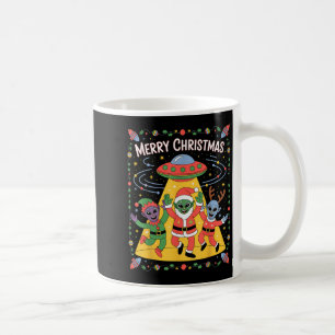 Funny Alien Trio Merry Ugly Christmas Santa Hat Gi Coffee Mug