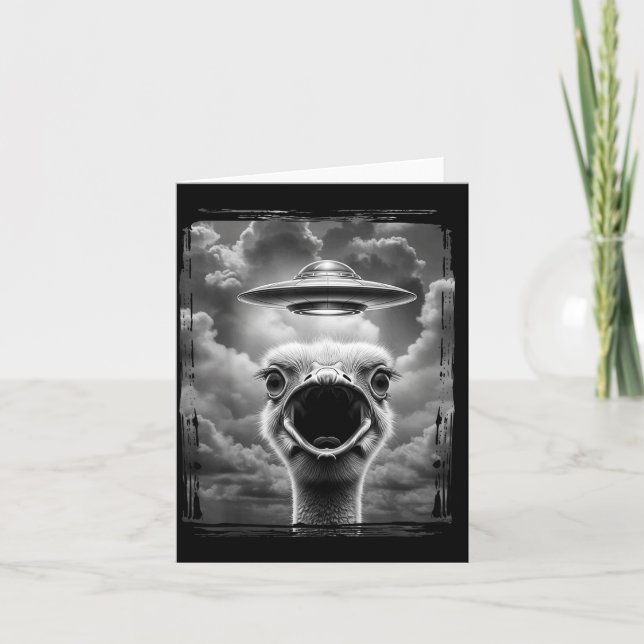 Funny Alien Turkey Ufo Selfie Thanksgiving Meme  Card (Front)