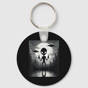 Funny Alien Uap Extraterrestrial Ufos Cosmic Enthu Key Ring