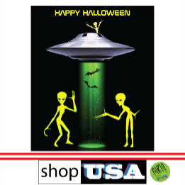 Funny Alien 🎅🛸 UFO Halloween Party Tapestry