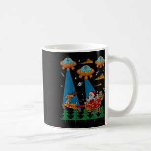 Funny Alien Ufo Santa Sleigh Ugly Christmas Sweate Coffee Mug