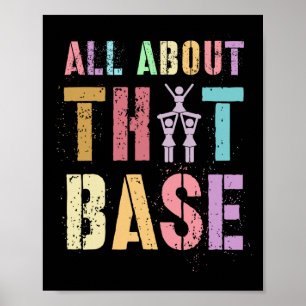 Funny All About That Se Cheerleading Team Cheer Sq Poster