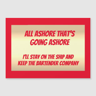 Funny All Ashore Stateroom Door Marker