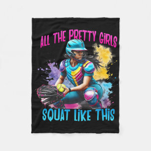 Funny All The Pretty Girls Squat Like-this Softll  Fleece Blanket