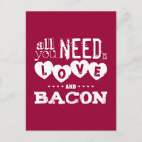 Funny All You Need is Love and Bacon