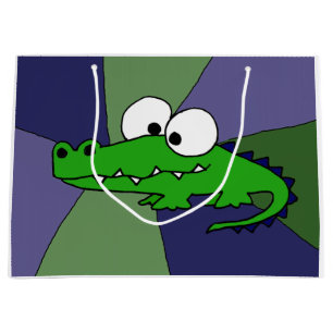 Funny Alligator Abstract Gift Bag