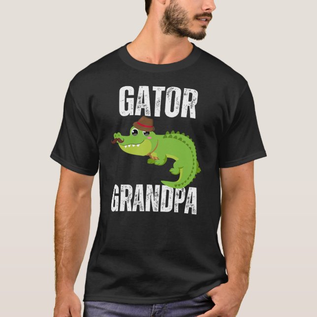 Funny Alligator Apparel Charming Gator Grandpa Cro T-Shirt (Front)