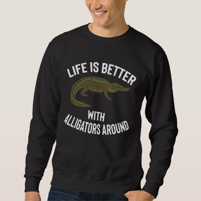 Funny Alligator Apparel Cute Alligators Lover Desi Sweatshirt (Front)