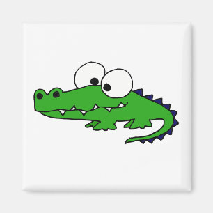 Funny Alligator Cartoon Magnet