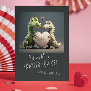 Funny Alligator Couple Valentine’s Day Pun Card