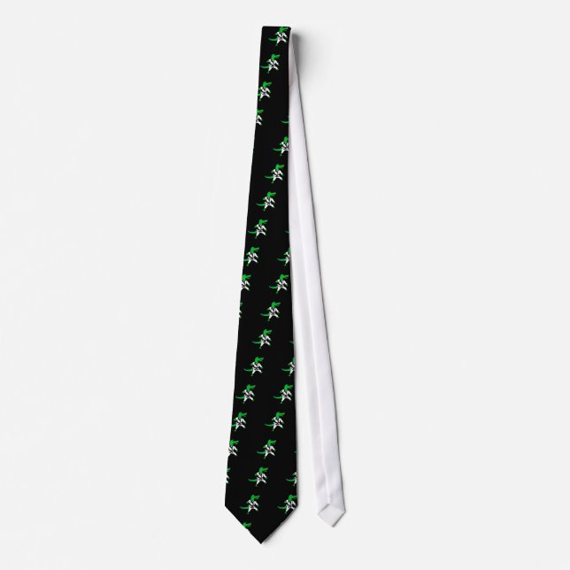 Funny Alligator Karate Art Tie (Front)