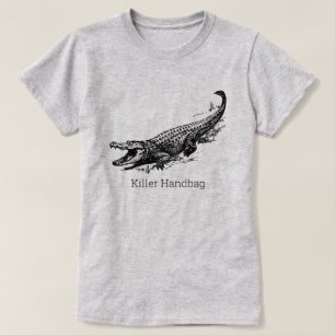 Funny Alligator KILLER HANDBAG T-Shirt