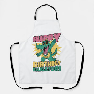 Funny Alligator Lover and Birthday Crocodile Gator Apron