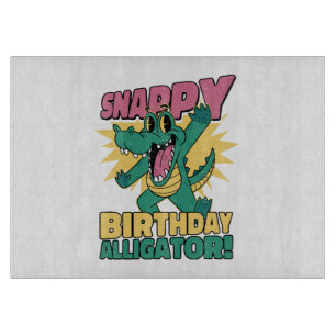 Funny Alligator Lover and Birthday Crocodile Gator Cutting Board