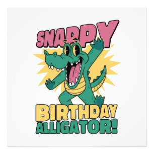 Funny Alligator Lover and Birthday Crocodile Gator Photo Print