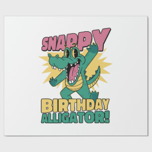 Funny Alligator Lover and Birthday Crocodile Gator Wrapping Paper