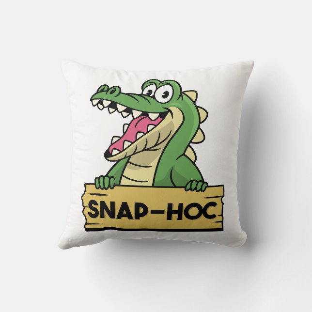 Funny Alligator Lover and Zookeeper Crocodile Cushion (Back)