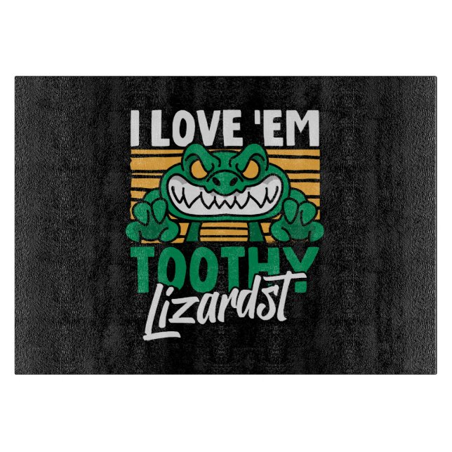 Funny Alligator Lover and Zookeeper Crocodile Cutting Board (Front)