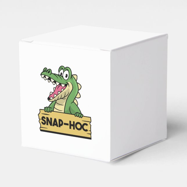 Funny Alligator Lover and Zookeeper Crocodile Favour Box (Front Side)