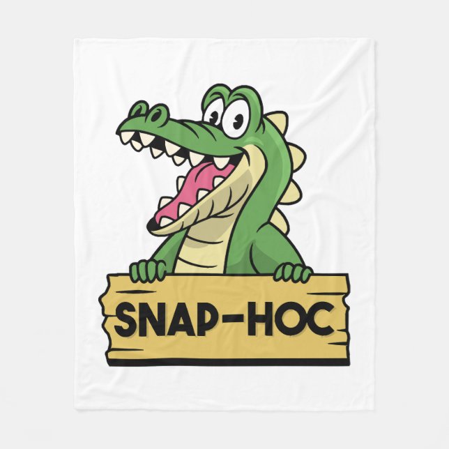 Funny Alligator Lover and Zookeeper Crocodile Fleece Blanket (Front)