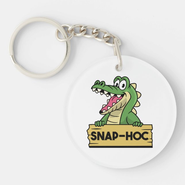 Funny Alligator Lover and Zookeeper Crocodile Key Ring (Front)