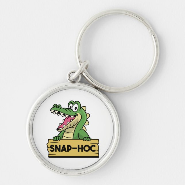 Funny Alligator Lover and Zookeeper Crocodile Key Ring (Front)