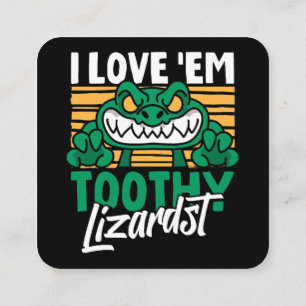 Funny Alligator Lover and Zookeeper Crocodile Square Business Card