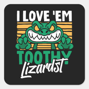 Funny Alligator Lover and Zookeeper Crocodile Square Sticker