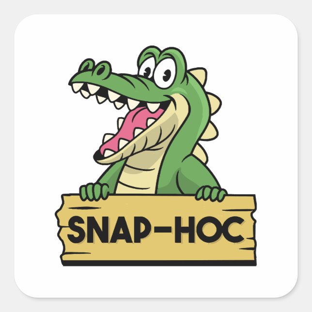 Funny Alligator Lover and Zookeeper Crocodile Square Sticker (Front)