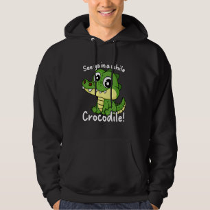 Funny Alligator Lover Crocodile Gator Cartoon Wome Hoodie