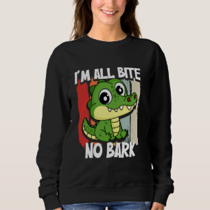 Funny Alligator Lover Crocodile Gator Cartoon Wome Sweatshirt