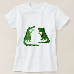 Funny Alligator Talking to Crocodile T-Shirt