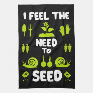 Funny Allotment Gardening Tea Towel