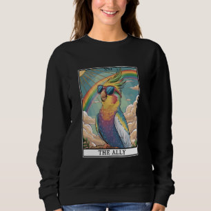 Funny Ally Animal Cockatiel Parrot Sunglasses LGBT Sweatshirt