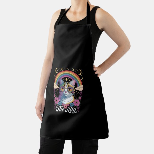 Funny Ally Ca Pride Sunglasses Gay Pride LGBTQ  Apron (Insitu)