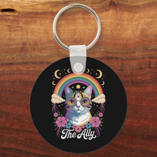 Funny Ally Ca Pride Sunglasses Gay Pride LGBTQ Key Ring